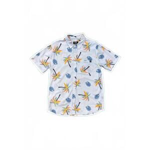 NEW SUNFISH men's aloha friday short sleeve shirt in off white